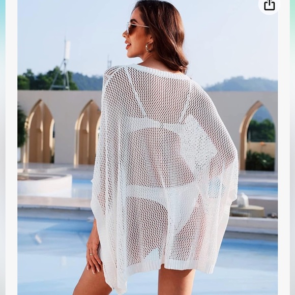 Jollycode White Knit Swimsuit Coverup - Picture 4 of 9